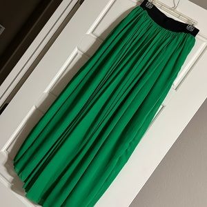 Kelly Green Chiffon Maxi length Skirt